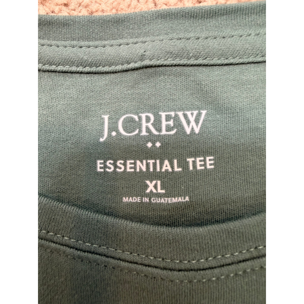 Women's J.CREW Essential Tee XL Sage Green Short Sleeve Minimalist Neutral Comfy - Picture 10 of 12